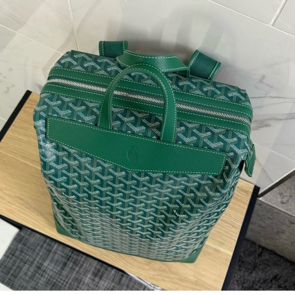 Goyard Green Geometric Backpack